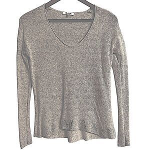 Madewell Merino Wool Blend Women’s Sz XS VNeck Sweater GREY